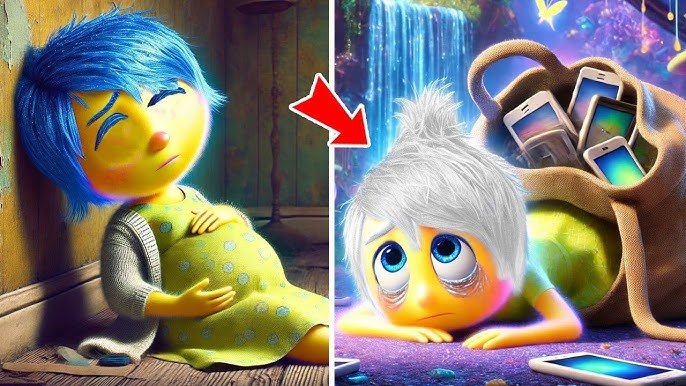 Inside Out 2 Glued to Phone